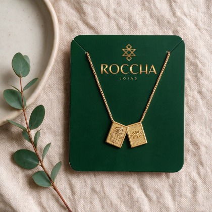 COLAR MÃO DE FÁTIMA DOURADO ROCCHA JOIAS