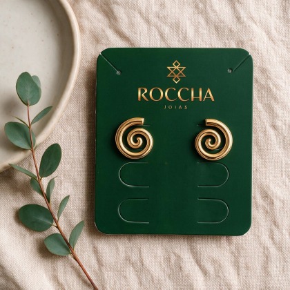 BRINCO ESPIRAL DOURADO ROCCHA JOIAS